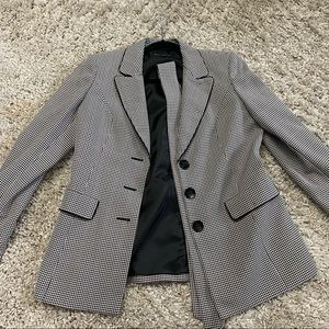 Black and maroon checkered blazer